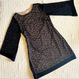 Emma & Michele Women Black Casual Dress 1X Plus